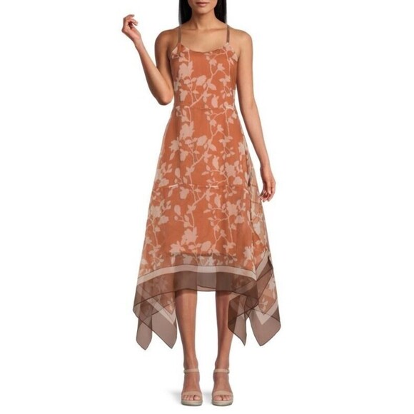 Brunello Cucinelli Floral Scarf Handkerchief Silk Sundress Size Small NWT - Picture 1 of 16